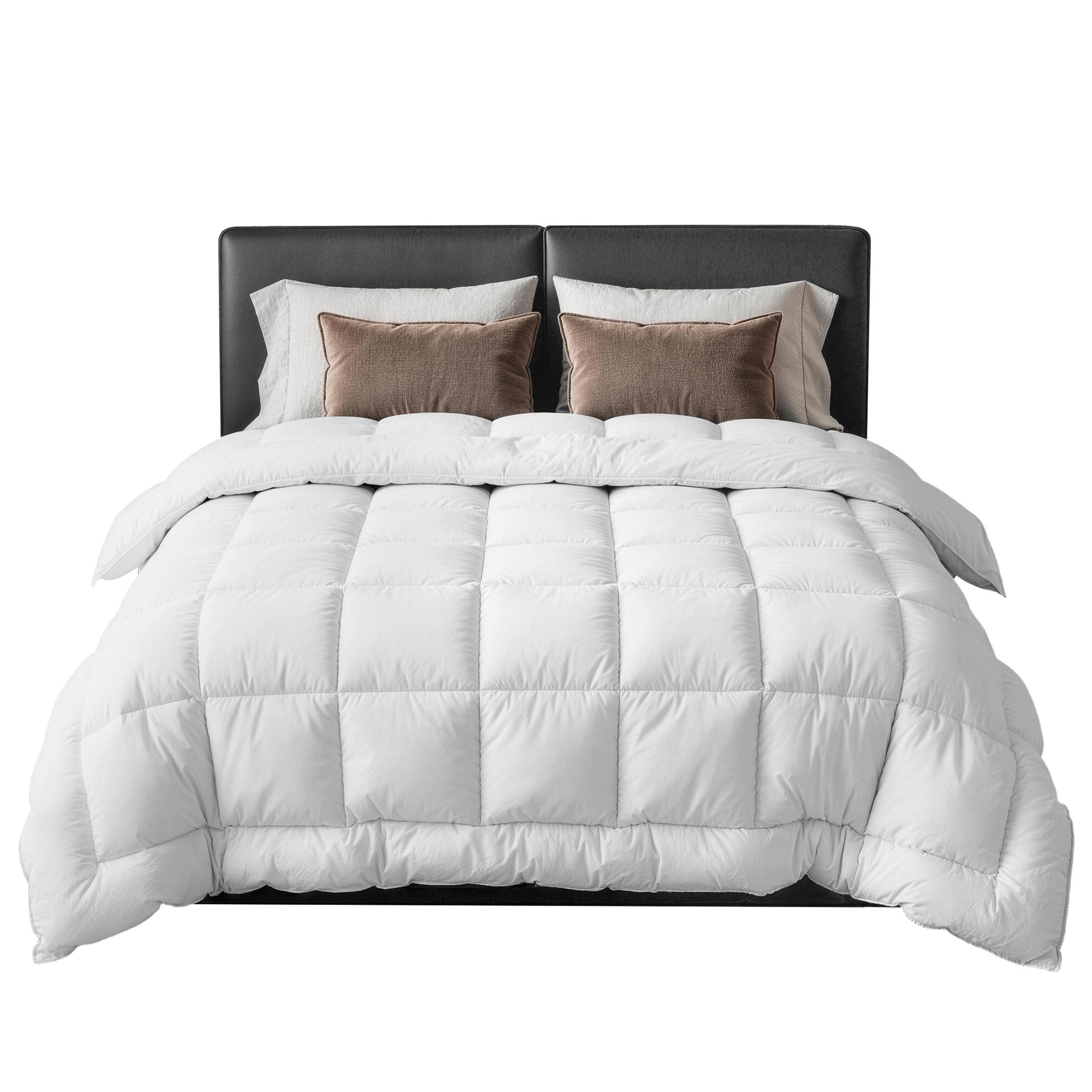 Wool Quilt 800GSM Extra Thick Winter Doona Baffle Box Construction 100% Wool Filling