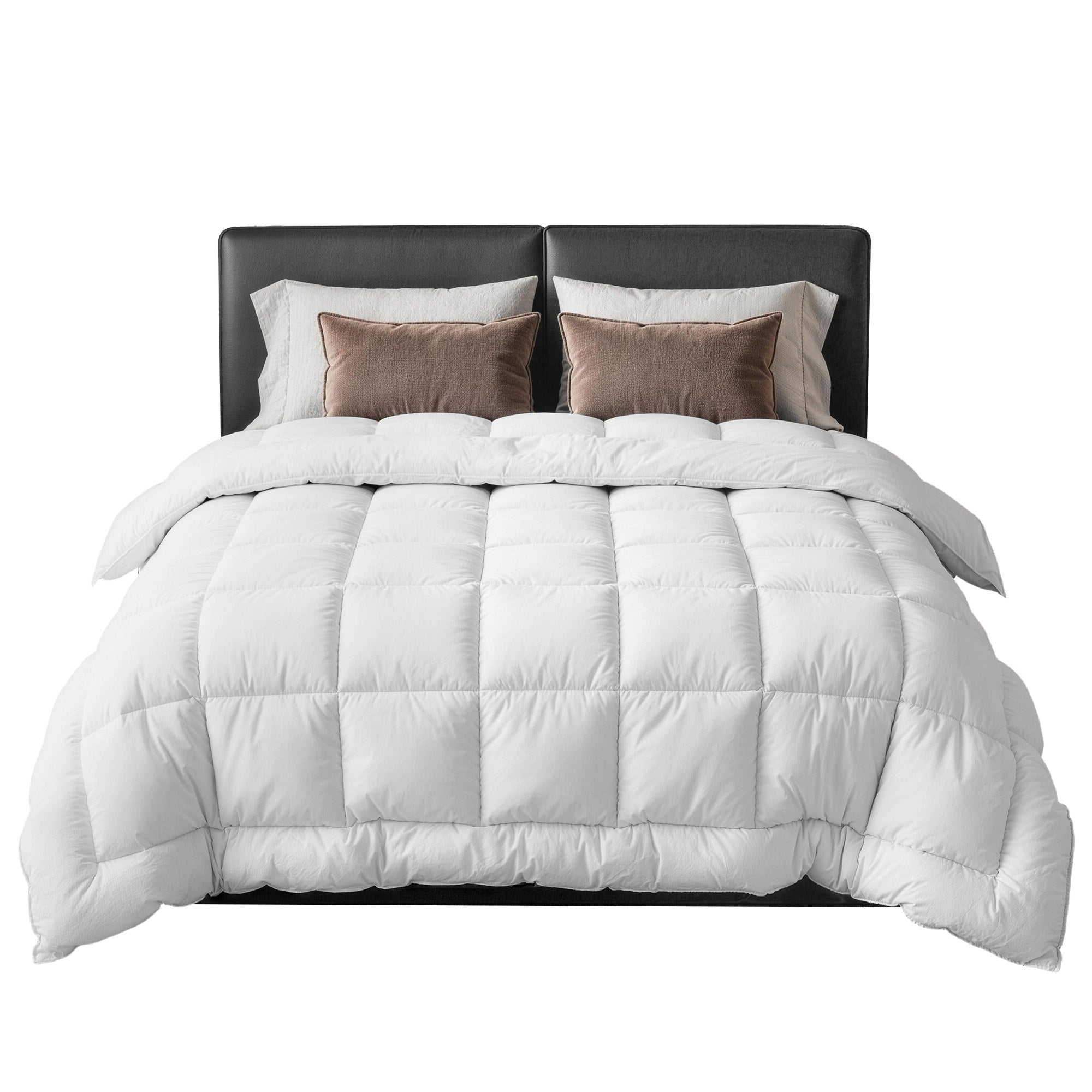 Wool Quilt 800GSM Extra Thick Winter Doona Baffle Box Construction 100% Wool Filling