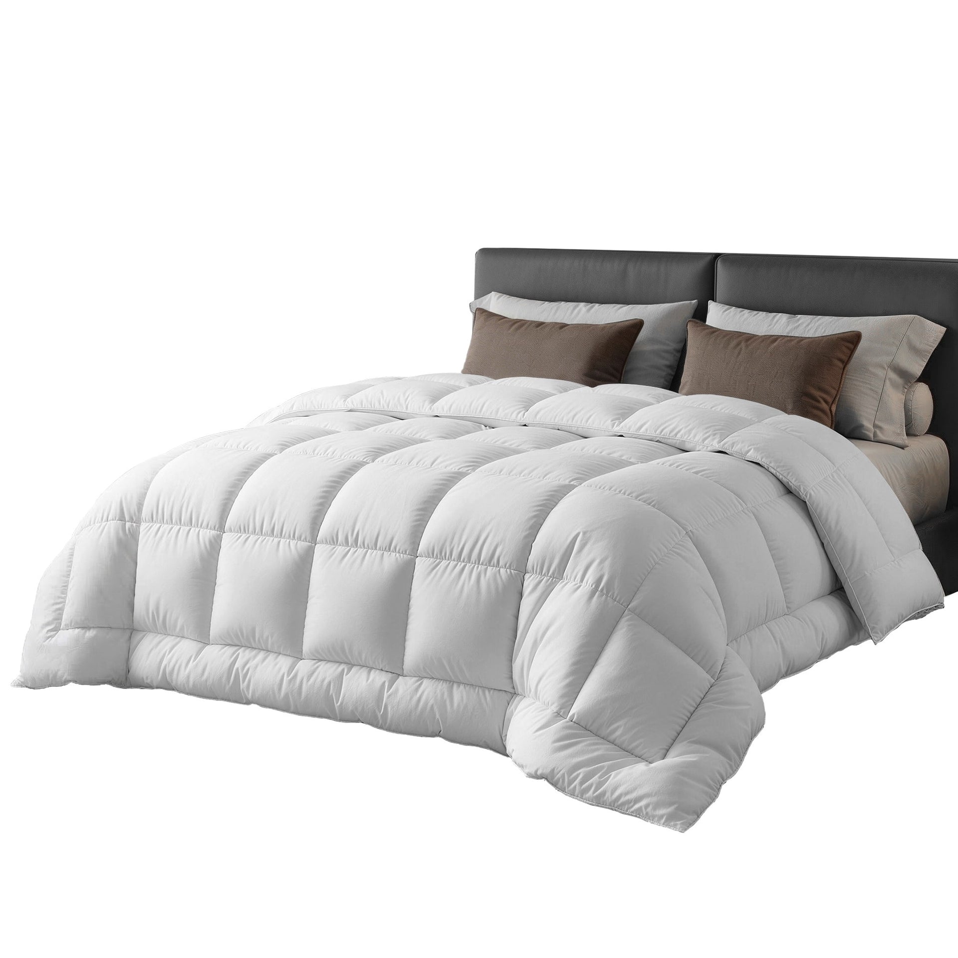 Wool Quilt 800GSM Extra Thick Winter Doona Baffle Box Construction 100% Wool Filling