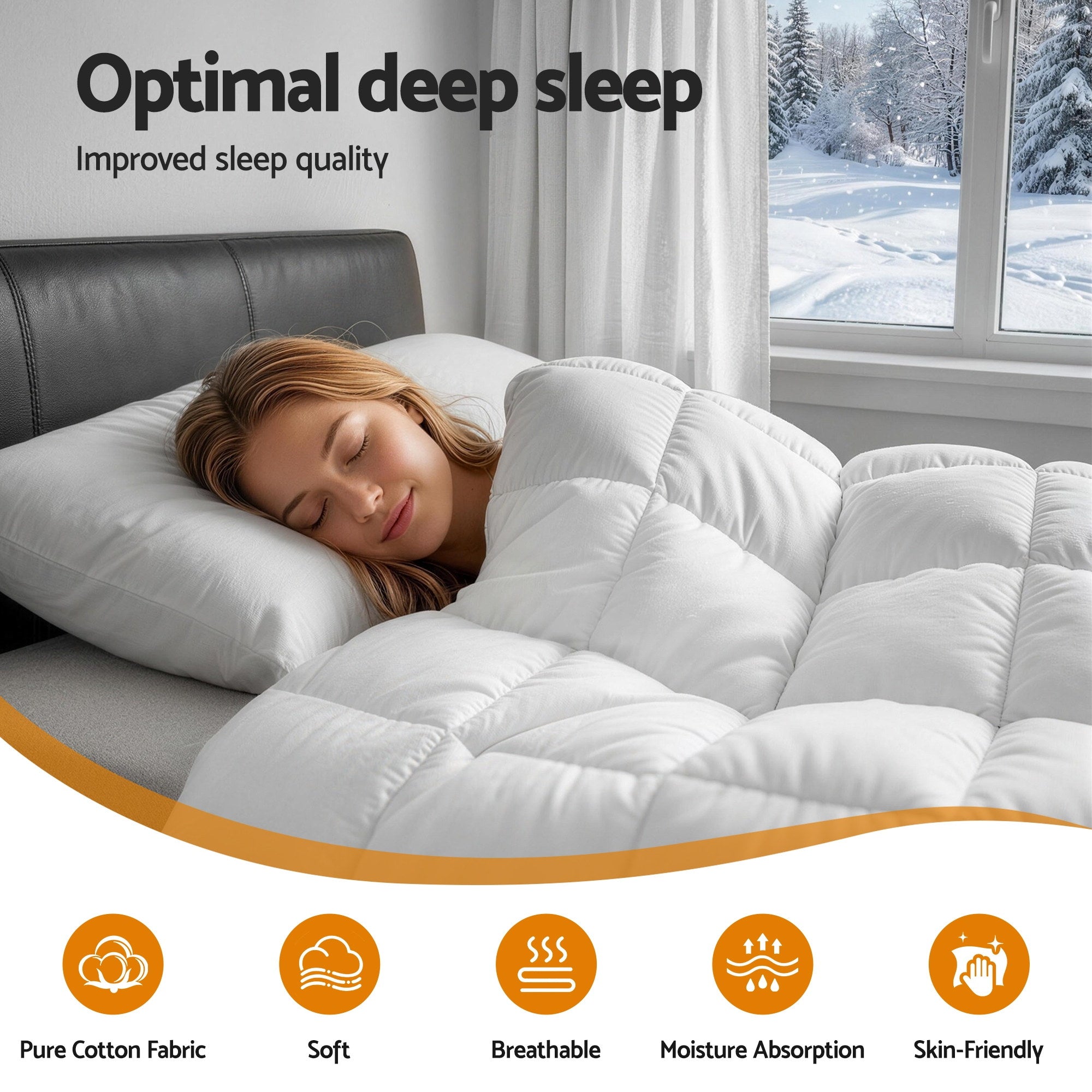 Wool Quilt 800GSM Extra Thick Winter Doona Baffle Box Construction 100% Wool Filling