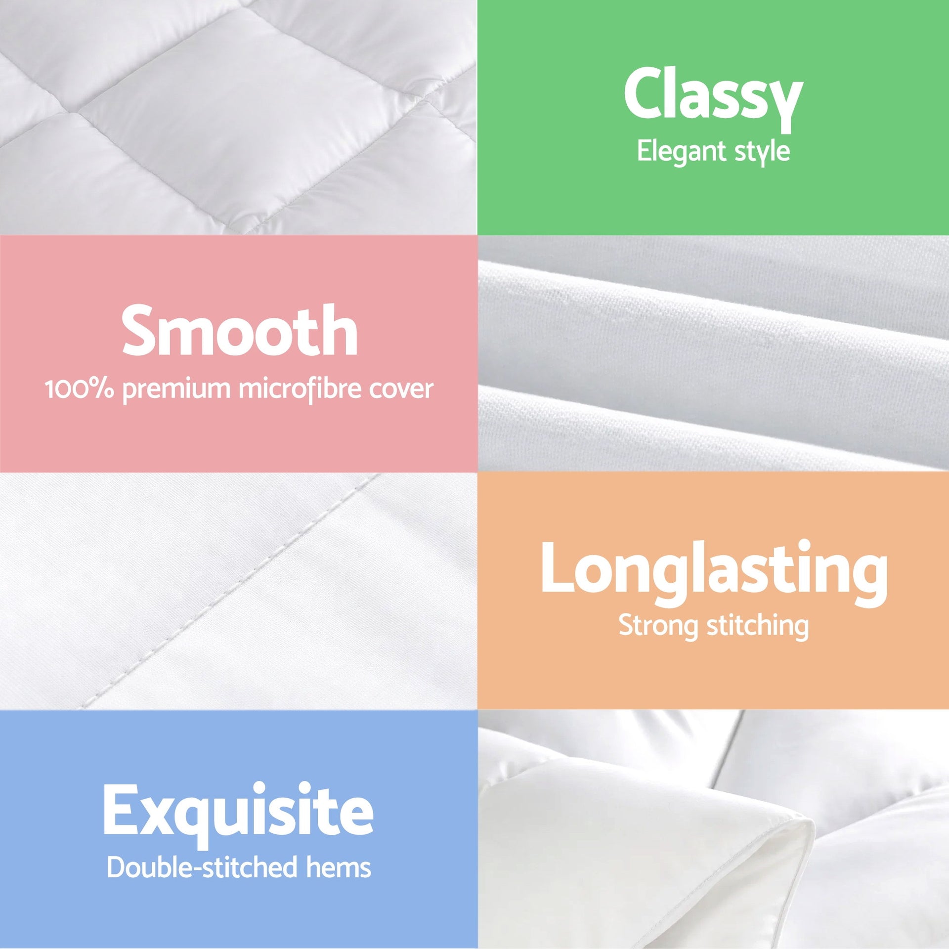 Wool Quilt 800GSM Extra Thick Winter Doona Baffle Box Construction 100% Wool Filling