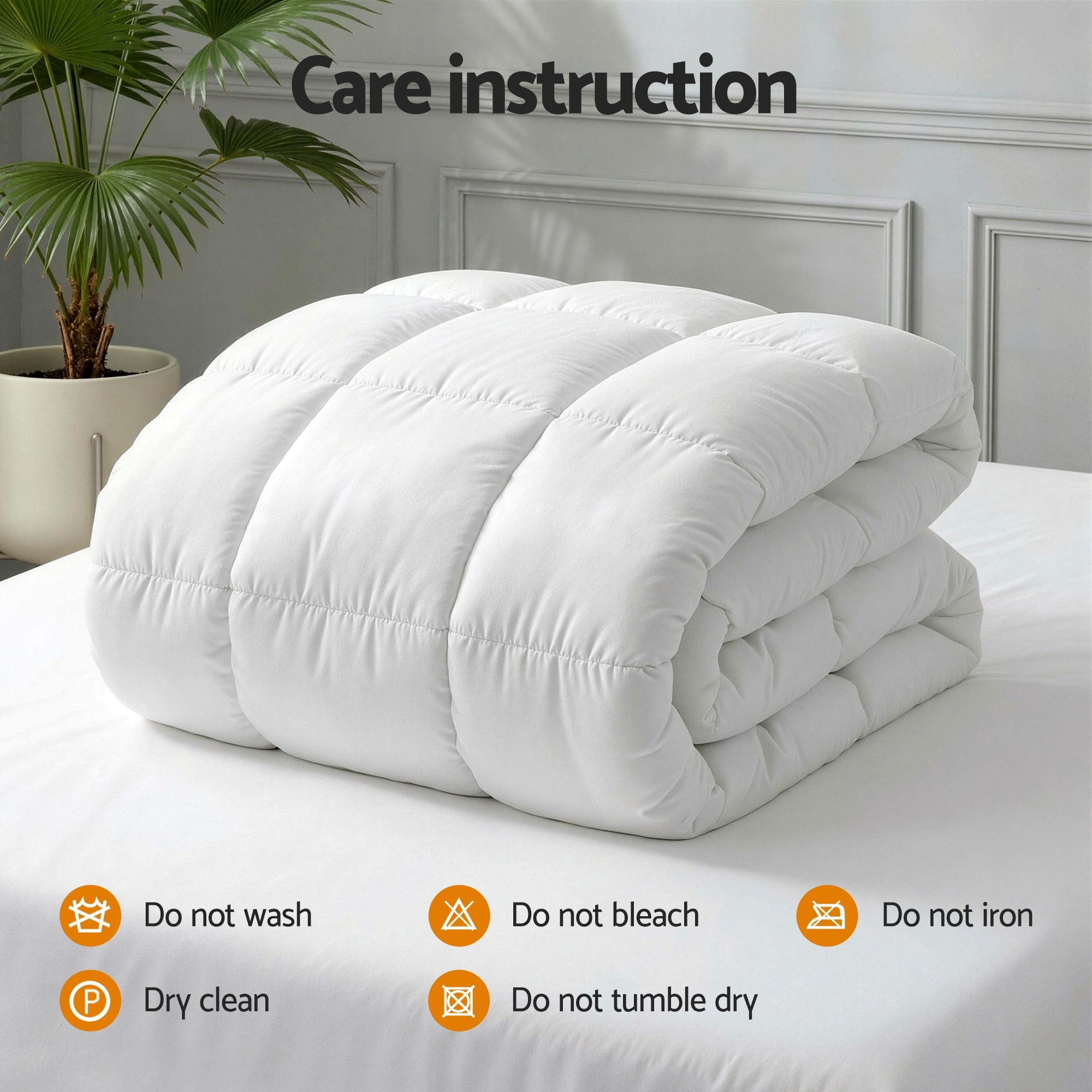 Wool Quilt 800GSM Extra Thick Winter Doona Baffle Box Construction 100% Wool Filling