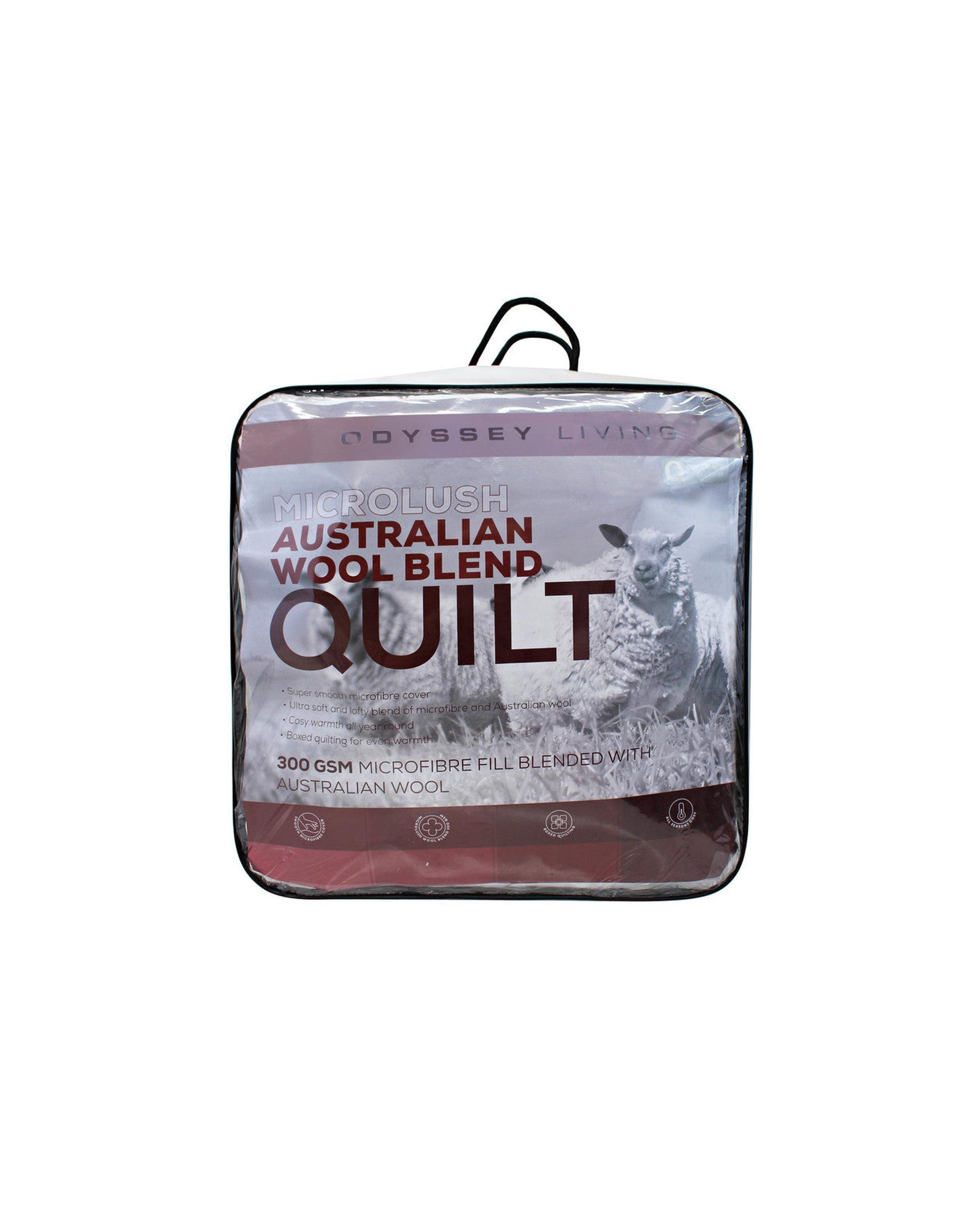 Odyysey Microlush Australian Wool Blend Quilt - 300gsm Odyssey Living