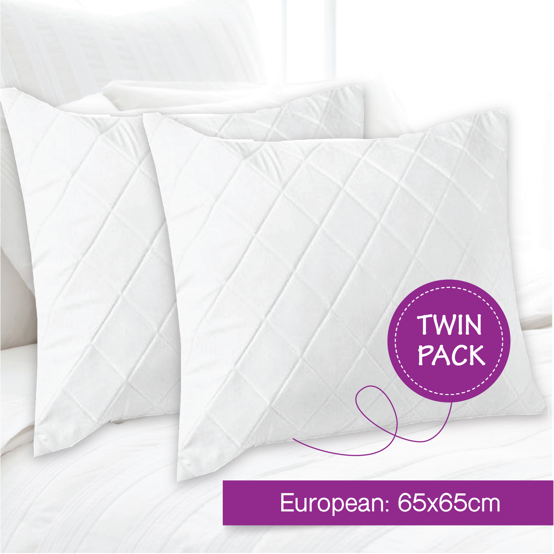 Luxor Australian Made Cotton Quilted Pillow Protectors