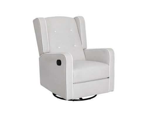 Recliner Armchair 360Â° Swivel Grey Fabric Artiss