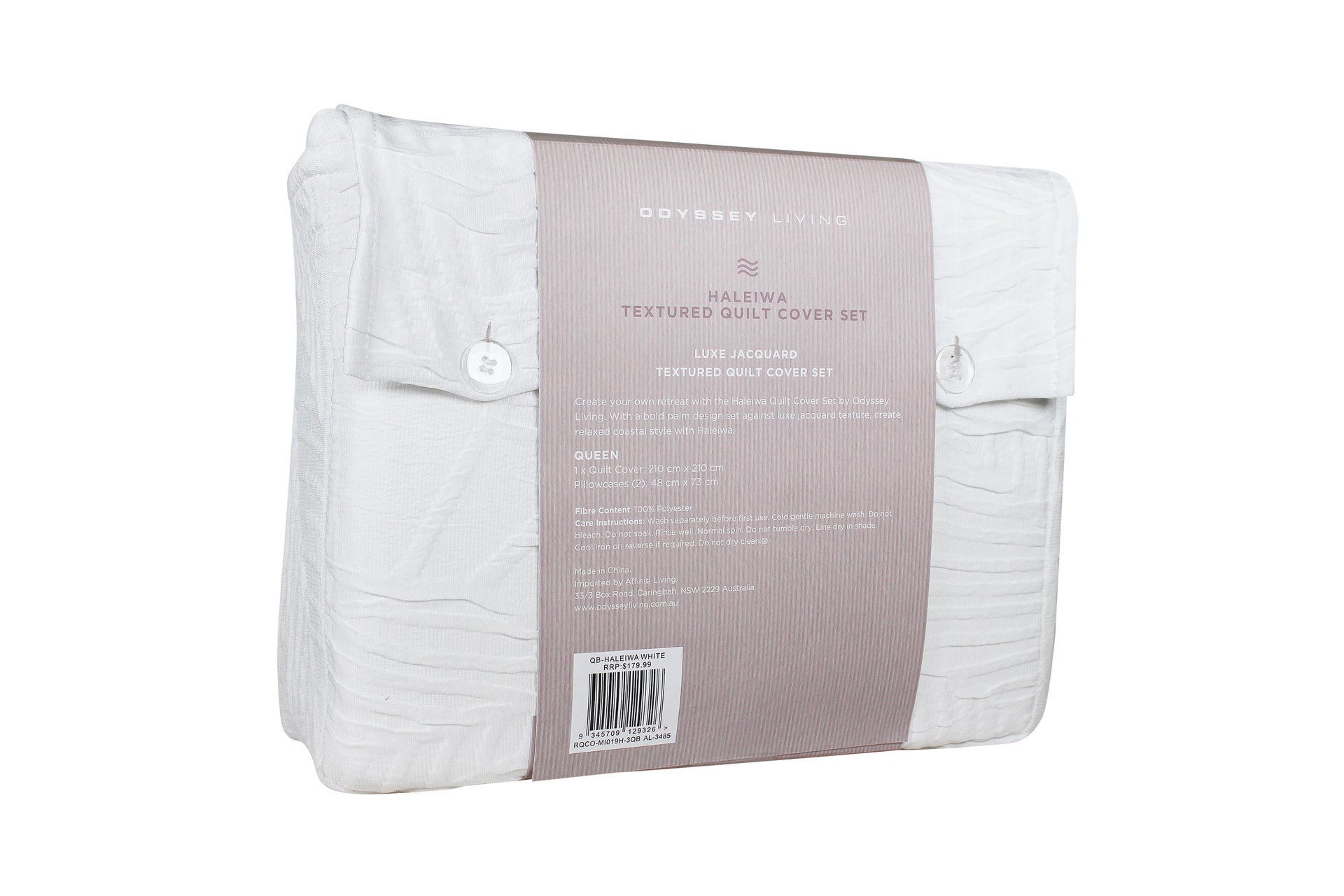 ODYSSEY LIVING | HALEIWA TEXTURED QUILT COVER SET