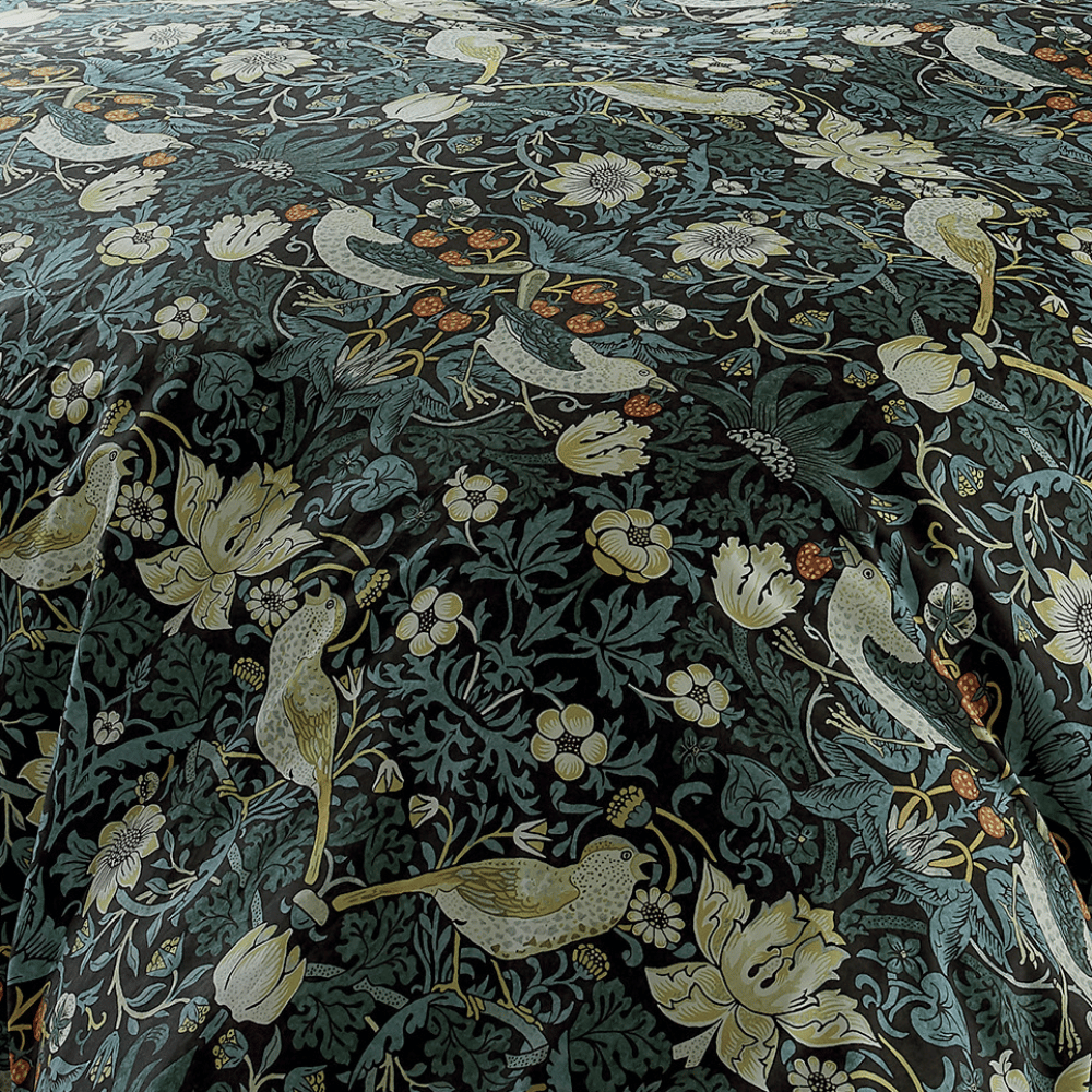 WILLIAM MORRIS AT HOME "Strawberry Thief" QUILT COVER SET