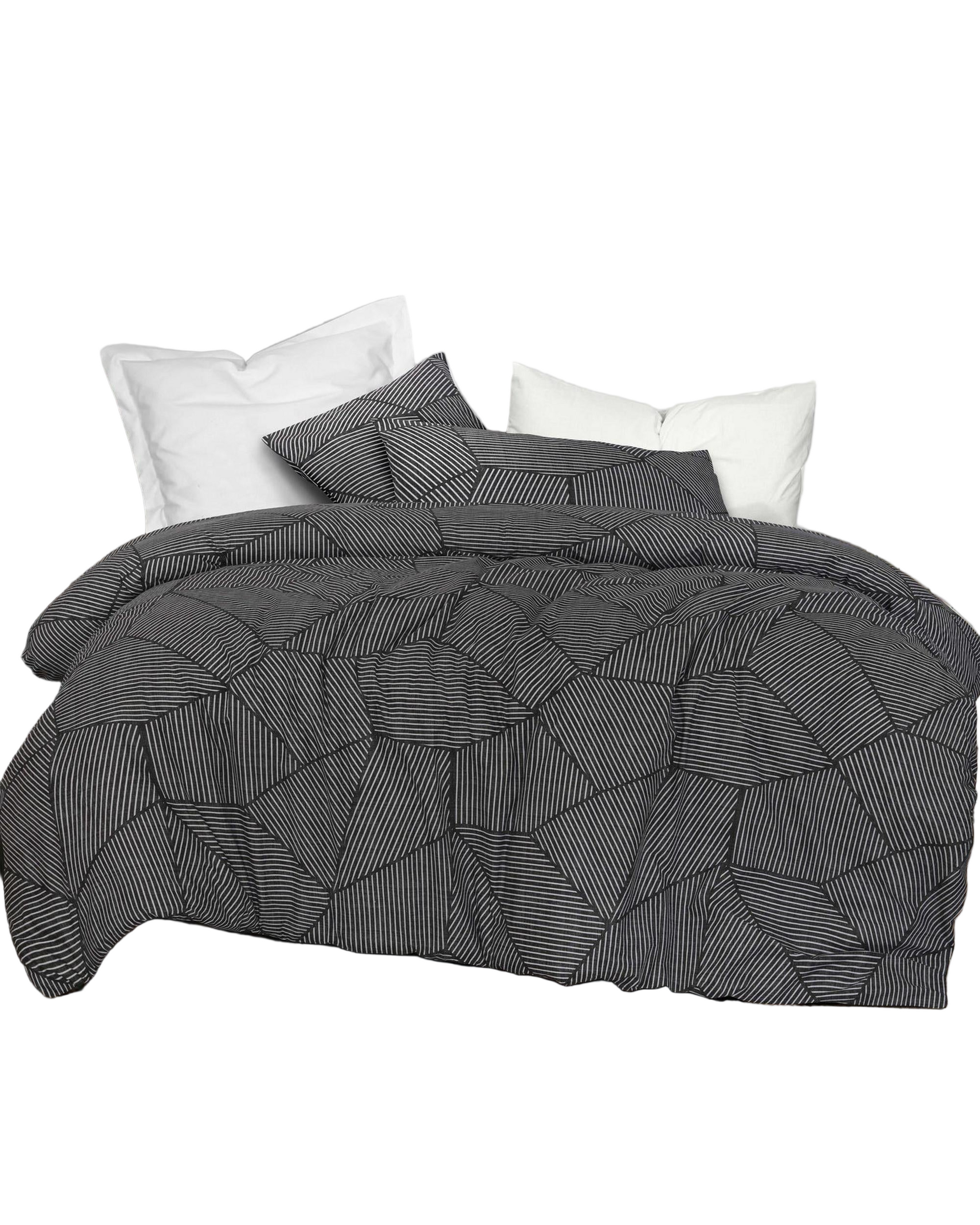 Amsons Pure Cotton Quilt Cover Set - Ariana Carbon Amsons