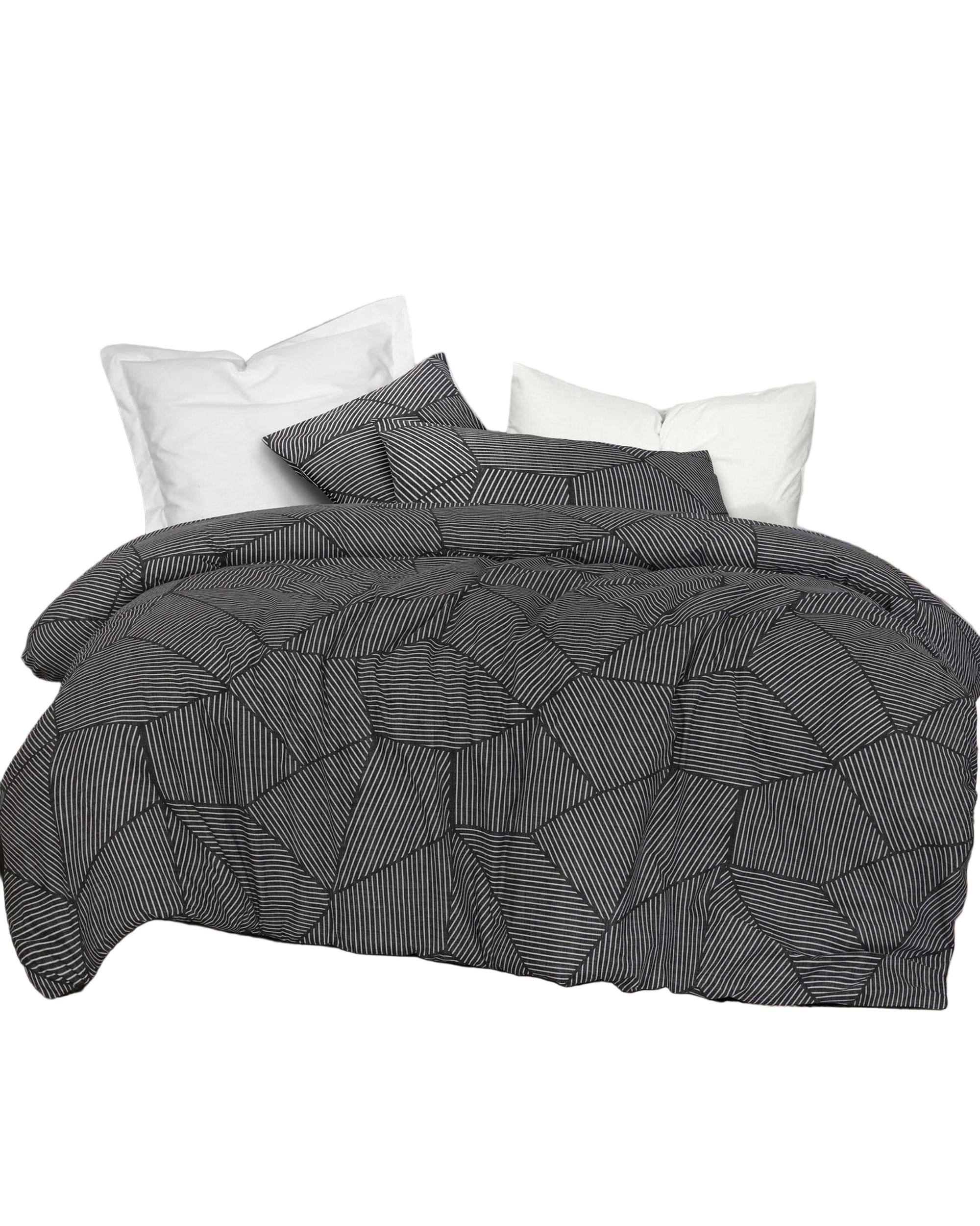 Amsons Pure Cotton Quilt Cover Set - Ariana Carbon Amsons