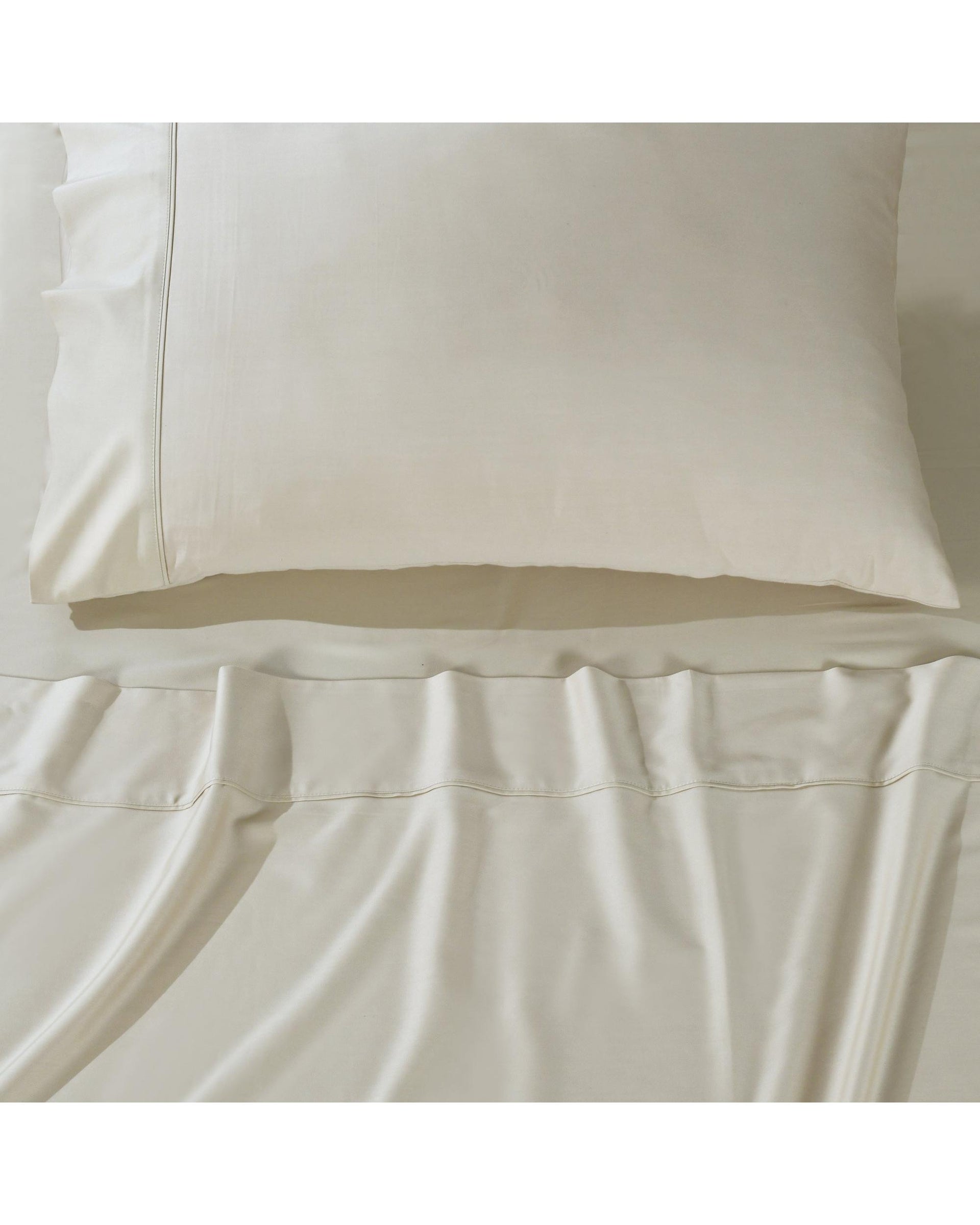 Bianca Bedding Rosebank Extra Long, Extra Wide Flat 500 TC Bamboo/Cotton Sheet Set - Sand Bianca Bedding