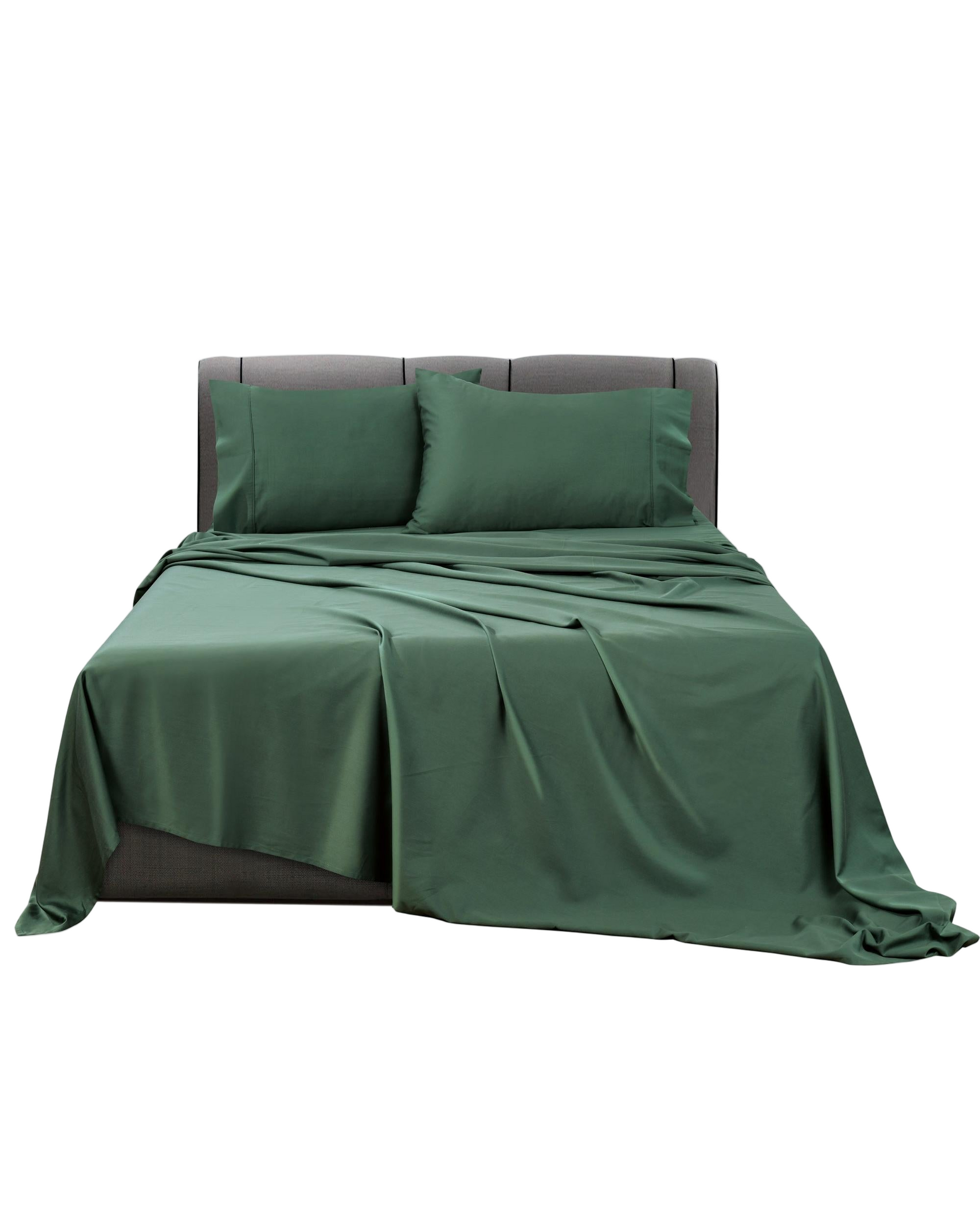 Bianca Bedding Rosebank Extra Long, Extra Wide Flat 500 TC Bamboo/Cotton Sheet Set - Green Bianca Bedding