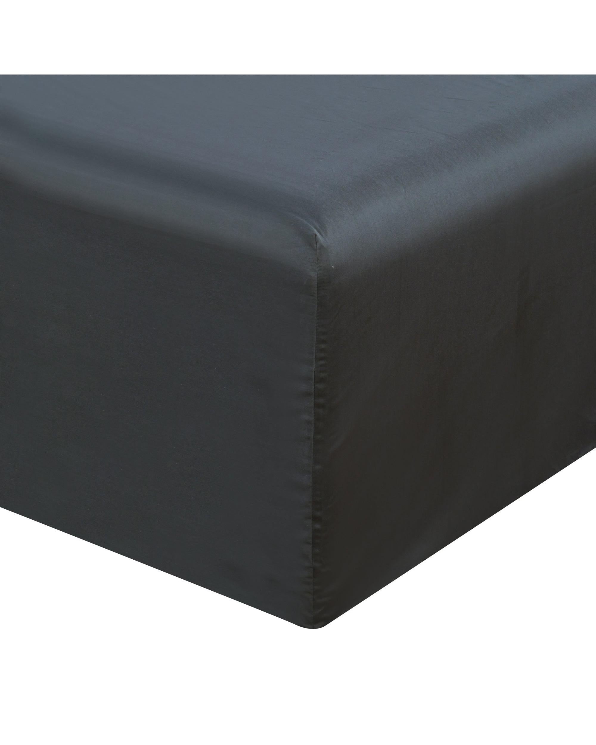 Bianca Bedding Rosebank Extra Long, Extra Wide Flat 500 TC Bamboo/Cotton Sheet Set - Charcoall Bianca Bedding