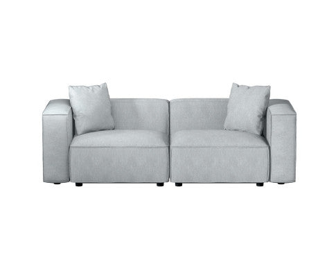 Modular Sofa Chaise Set 2-Seater Grey Artiss