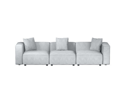 Modular Sofa Chaise Set 3-Seater Grey Artiss