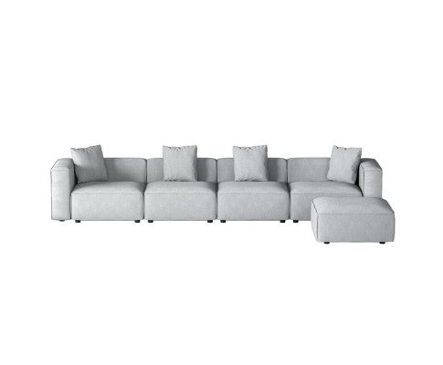 Modular Sofa Chaise Set 5-Seater Grey Artiss