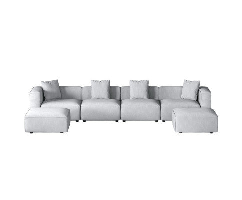 Modular Sofa Chaise Set 6-Seater Grey Artiss