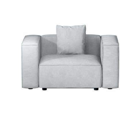 Modular Sofa Chaise Set 1-Seater Grey Artiss