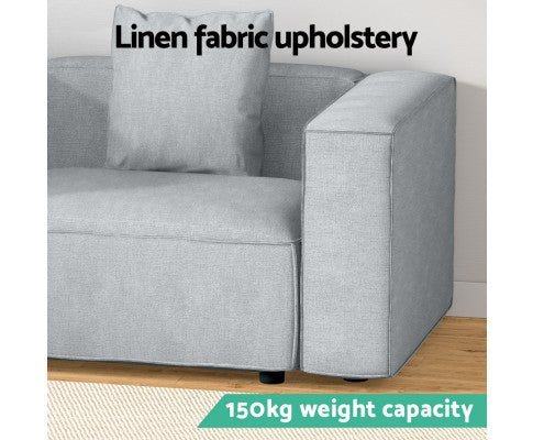 Modular Sofa Chaise Set 1-Seater Grey Artiss