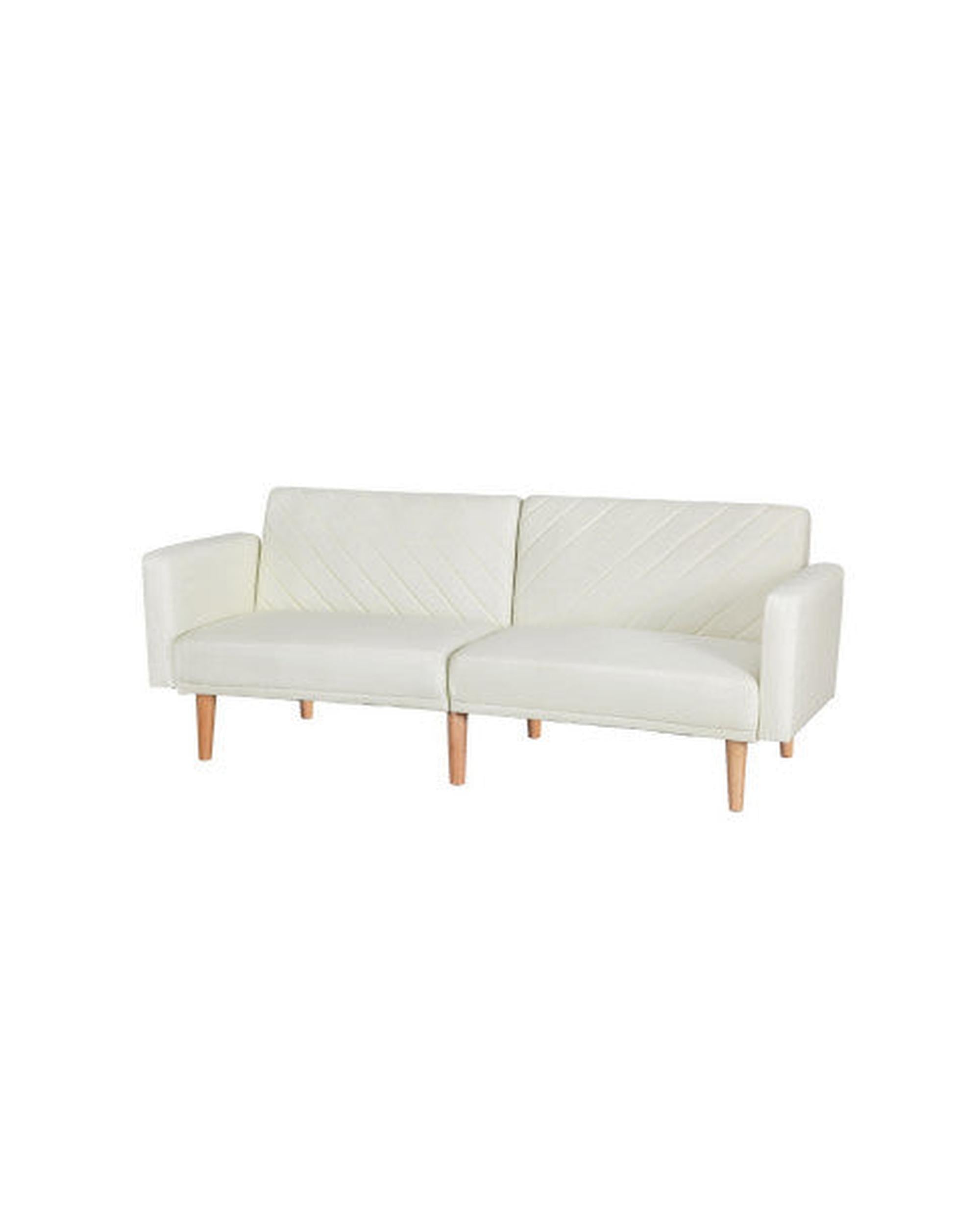 Sofa Bed 195CM Beige Faux Linen Artiss