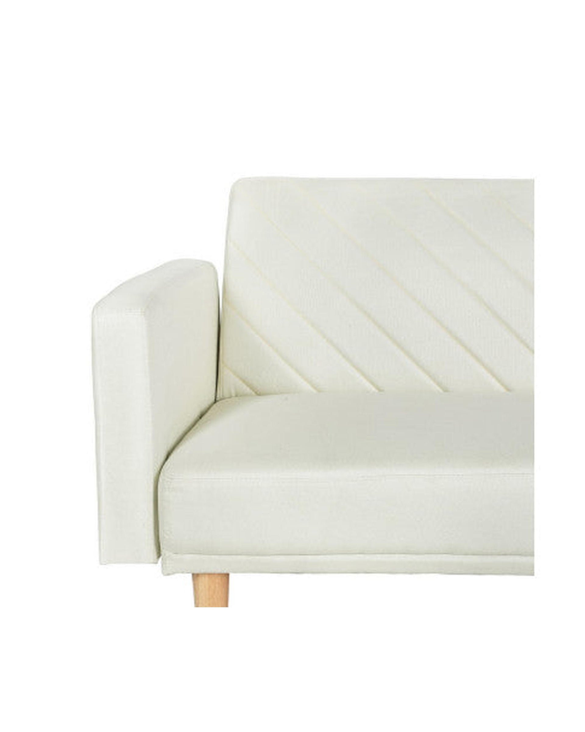 Sofa Bed 195CM Beige Faux Linen Artiss