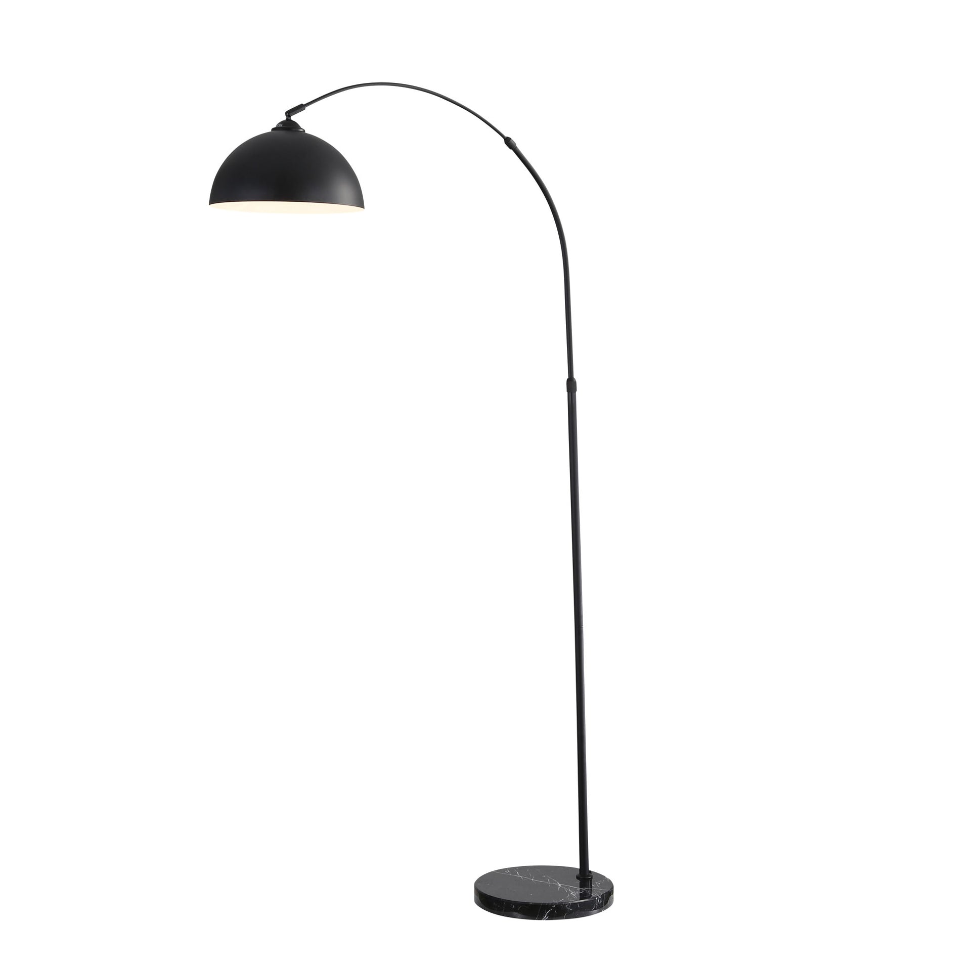 MARMO BLACK Arc Floor Lamp with Marble Base