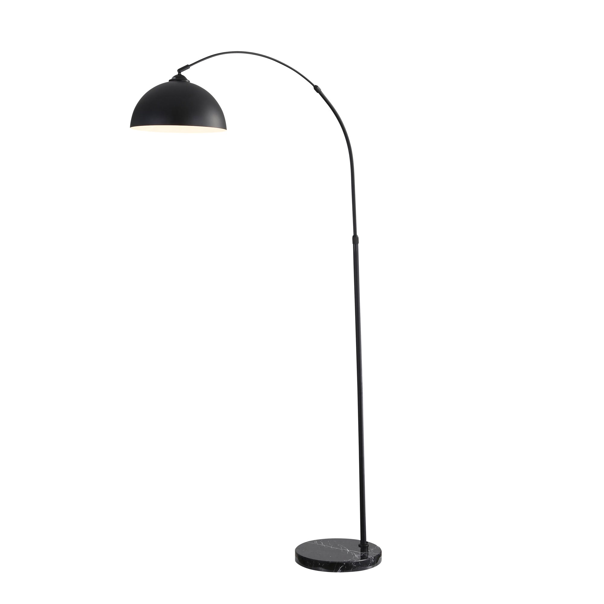 MARMO BLACK Arc Floor Lamp with Marble Base