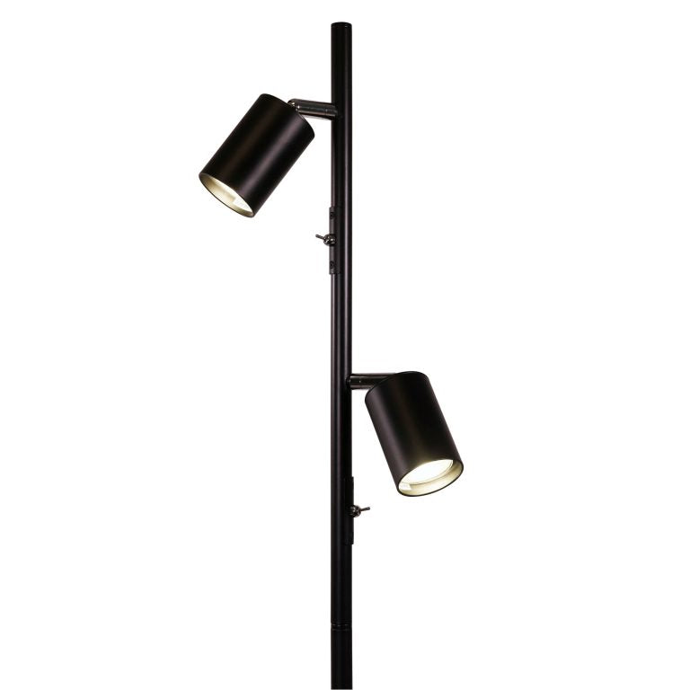 PONTE FLOOR BLACK Adjustable Twin Floor Lamp Black