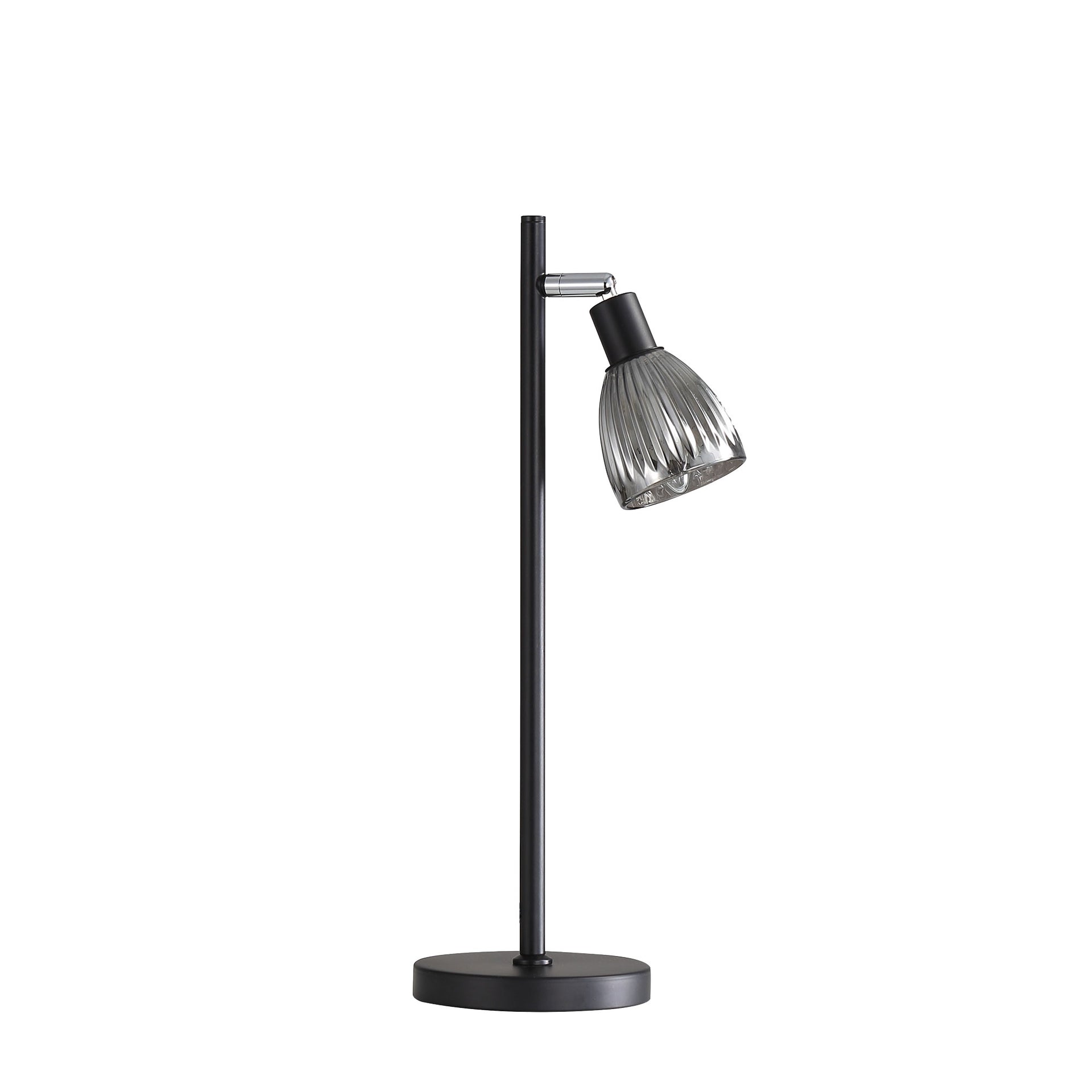 ALMA TABLE LAMP Smoked Glass Task Lamp