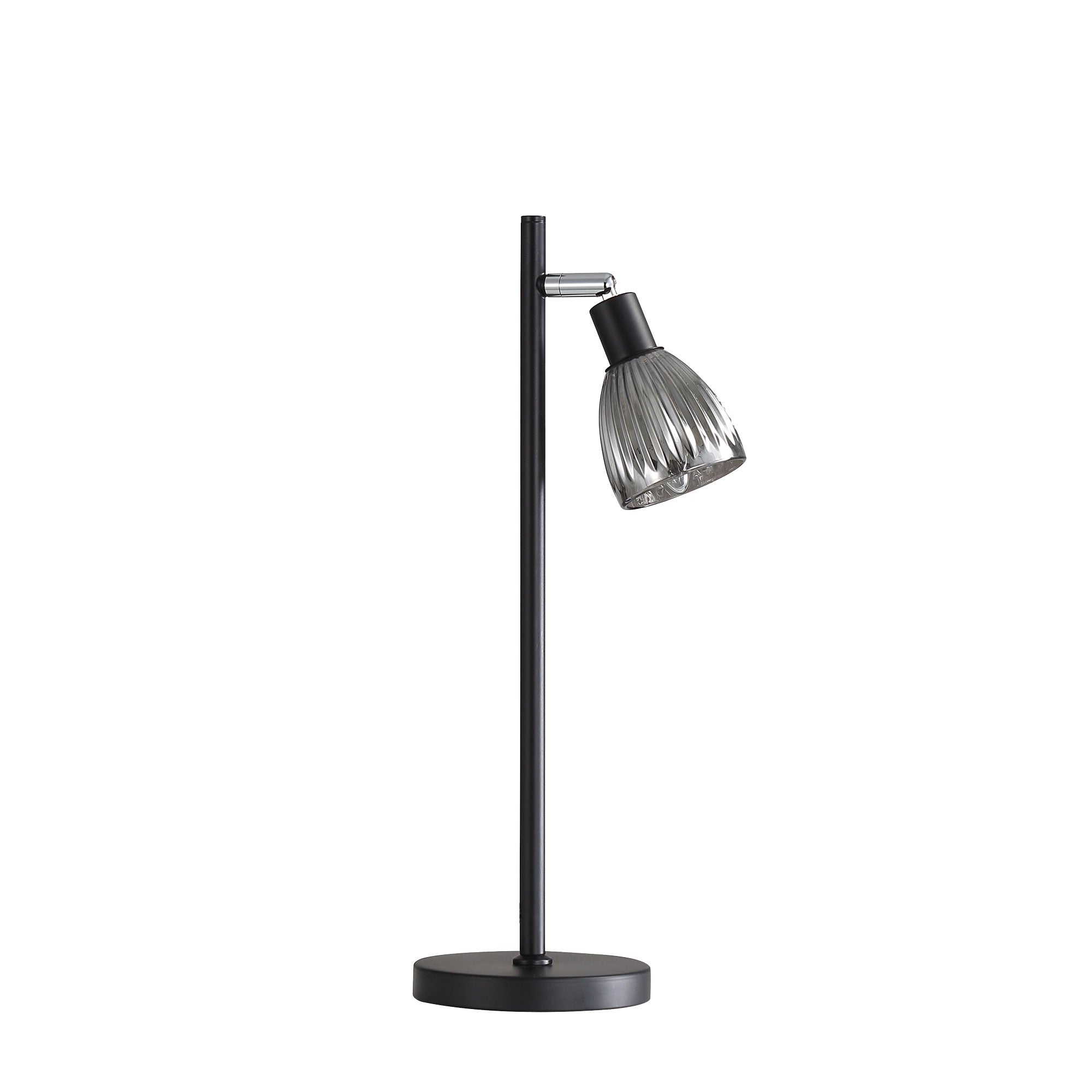 ALMA TABLE LAMP Smoked Glass Task Lamp
