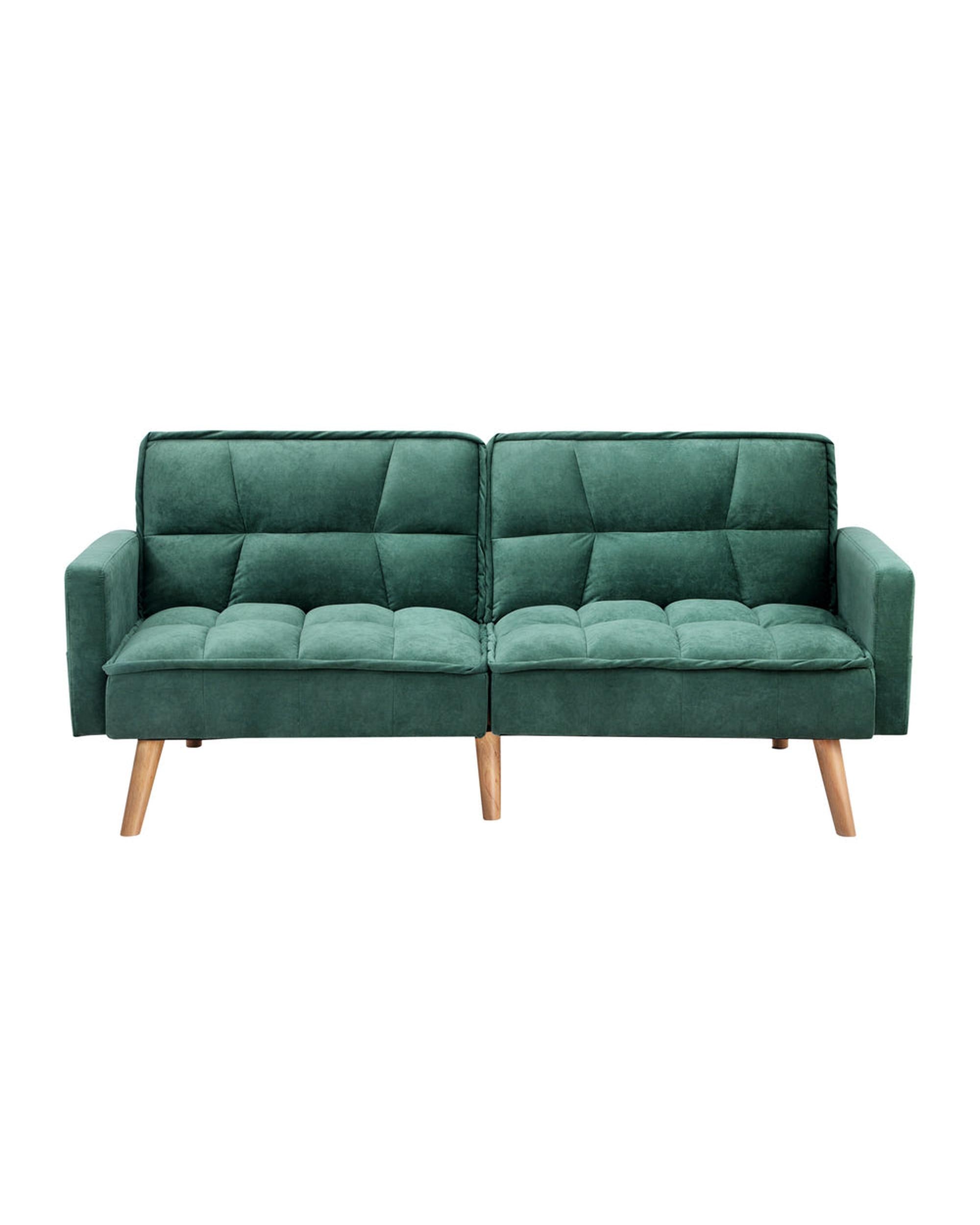 SOFIA Sofa Bed Velvet 3-Seater Green Milano Decor
