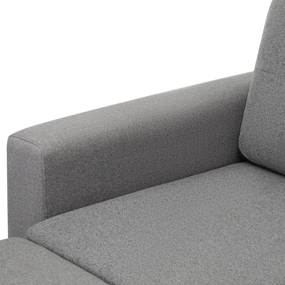 MEX 3 Seater Chaise Modular Couch Drawers Ottoman Fabric Oikiture