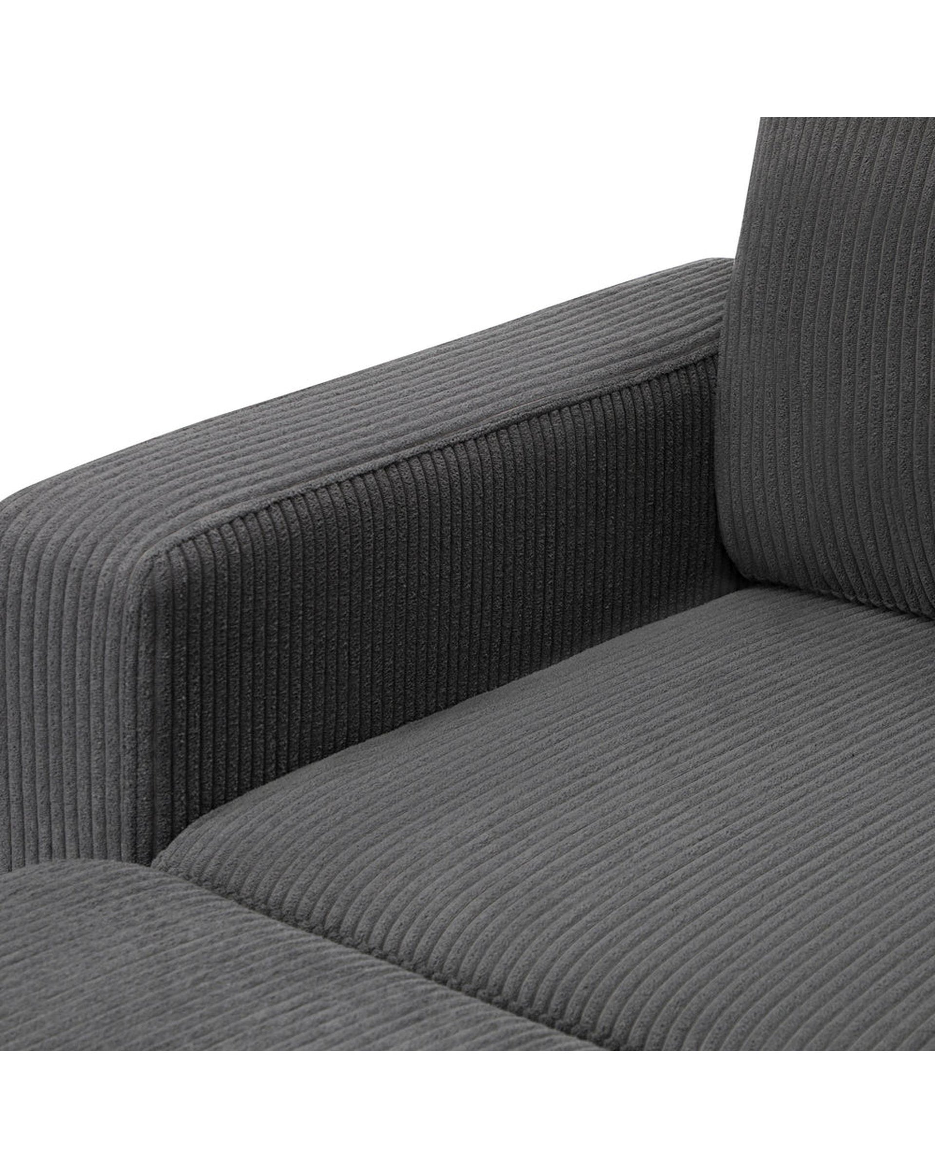 ITALI 3 Seater Sofa Modular Couch Drawers Ottoman Velvet Oikiture