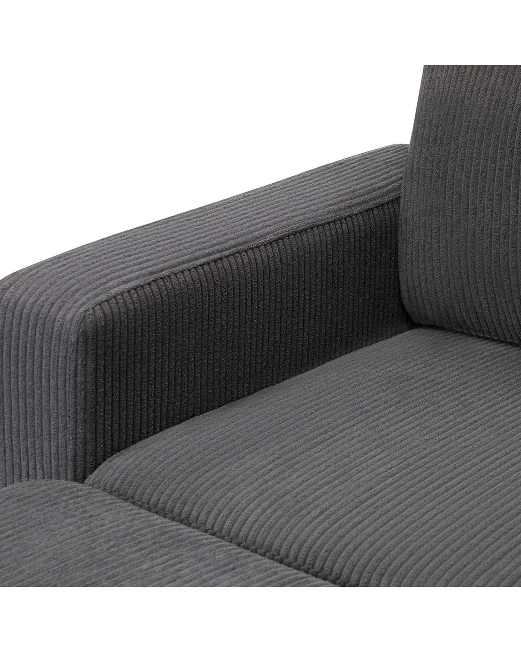 ITALI 3 Seater Sofa Modular Couch Drawers Ottoman Velvet Oikiture