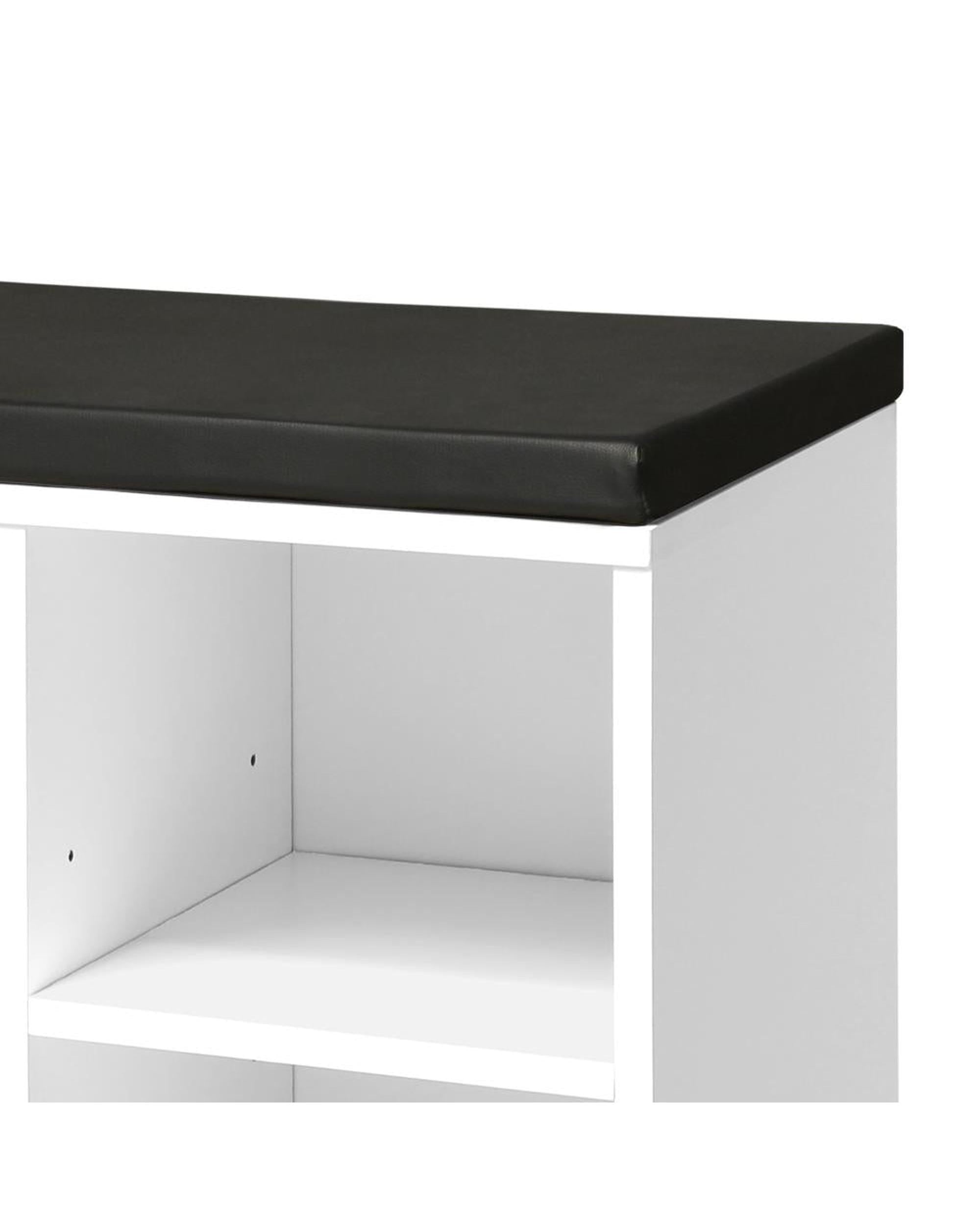Flor Shoe Bench 105cm Shoe Storage Cabinet Orgaiser Rack Storage Shelf Black and White Oikiture