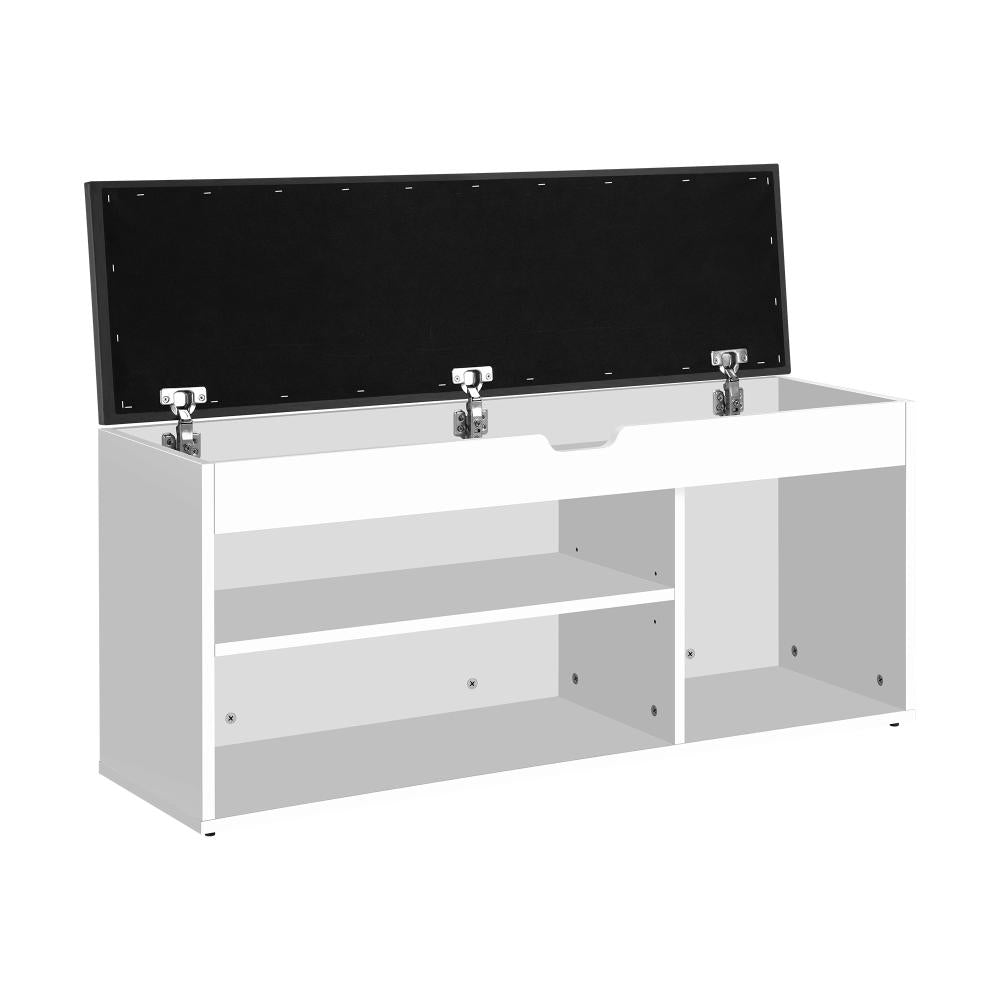 Sol Shoe Cabinet Bench Shoe Storage Rack PU Padded Seat Organiser Shelf Oikiture