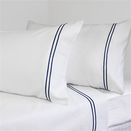 ARDOR "1000TC Hotel Embroidered" SHEET SET - NAVY Ardor Bedding