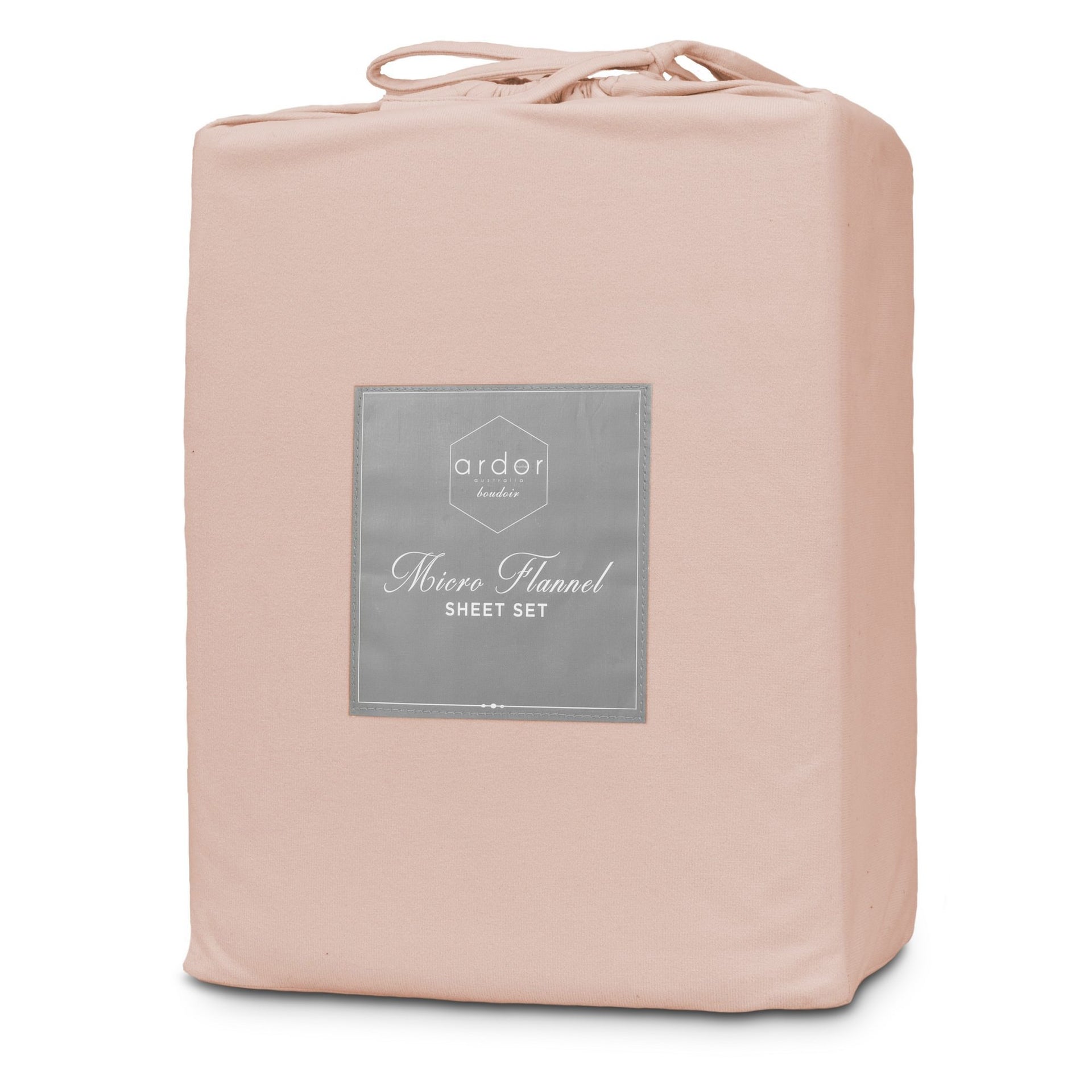 ARDOR BOUDIOR "Micro Flannel" SHEET SET - DUSTY PINK Ardor Bedding