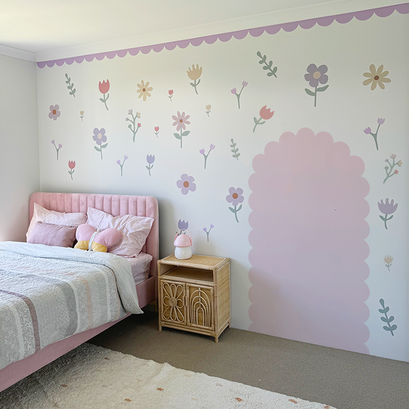 Scallop Arch Wall Decals Polka Art Prints