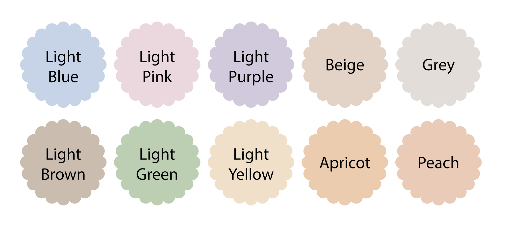 Scallop Circle Wall Decals Polka Art Prints