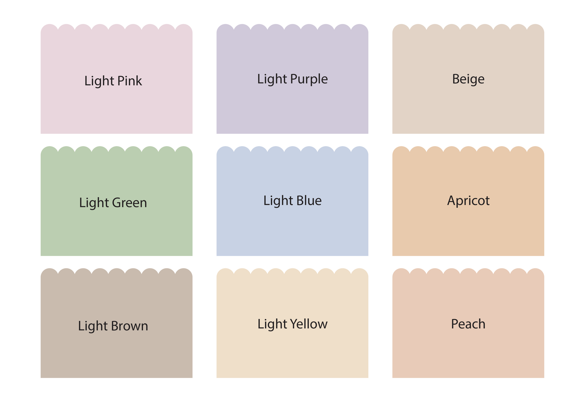 Scallop Half Wall Decals Polka Art Prints