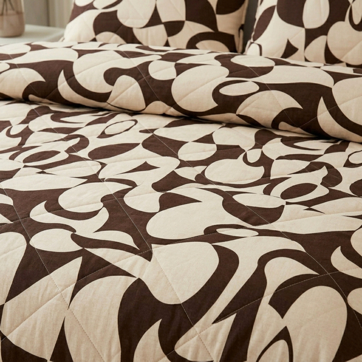 Amsons Scandi Taupe Bedspread Set