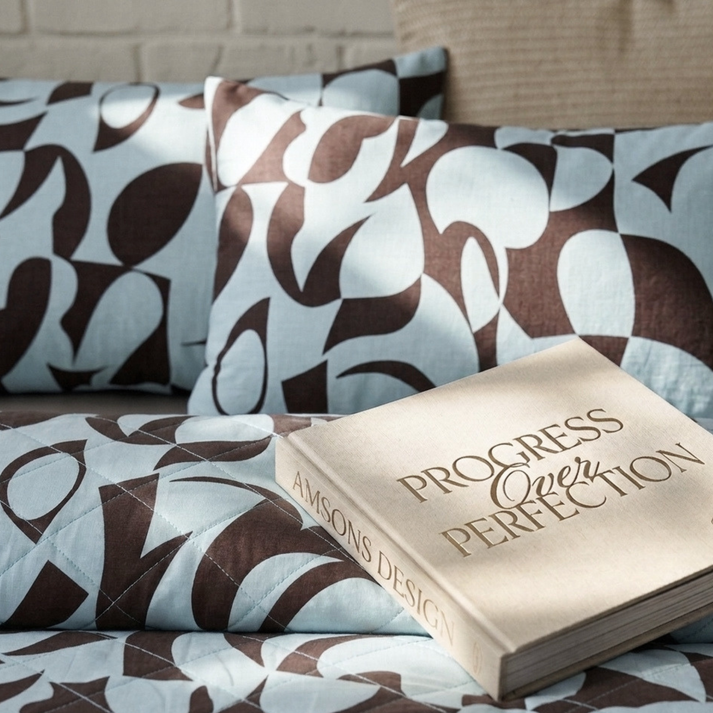 Amsons Scandi Aquafern Bedspread Set