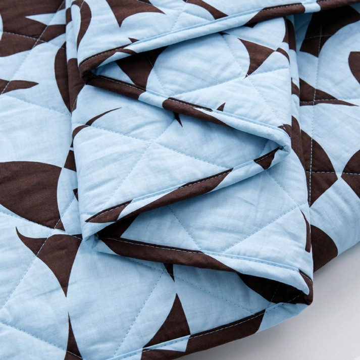 Amsons Scandi Aquafern Bedspread Set