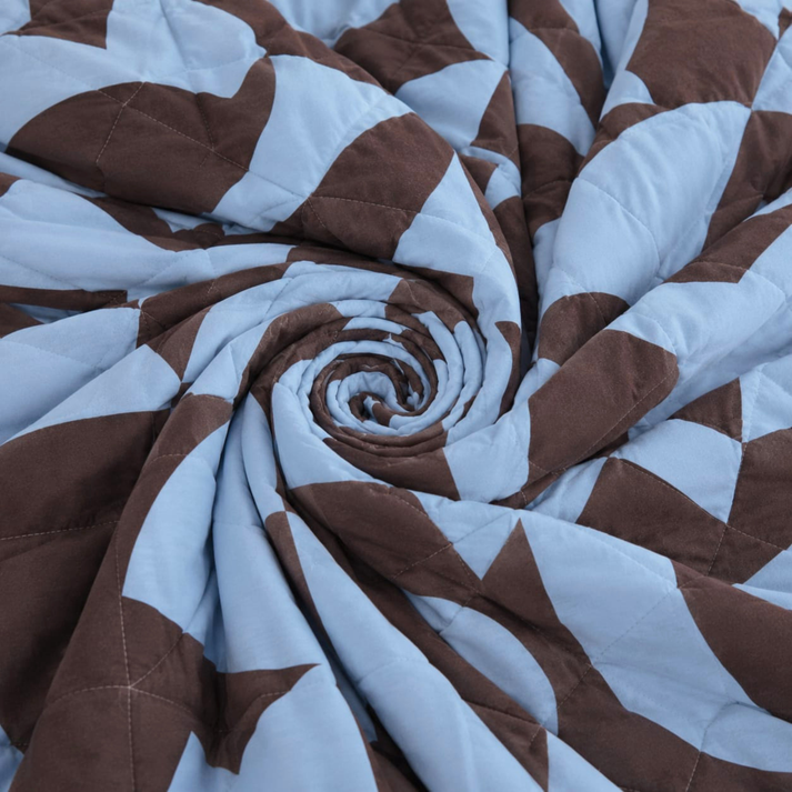 Amsons Scandi Aquafern Bedspread Set