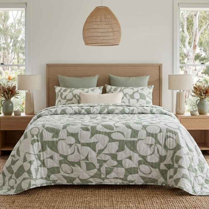 Amsons Scandi Sage Bedspread