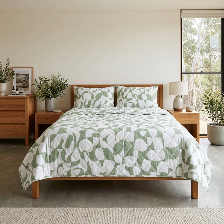 Amsons Scandi Sage Bedspread