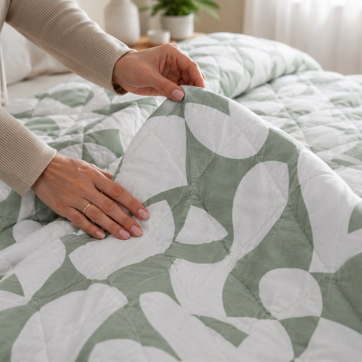 Amsons Scandi Sage Bedspread