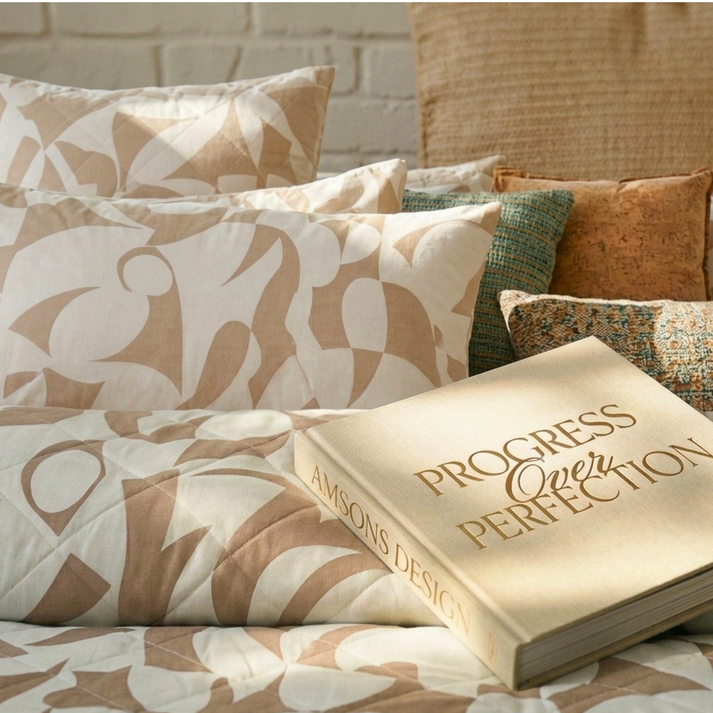 Amsons Scandi Beige Bedspread