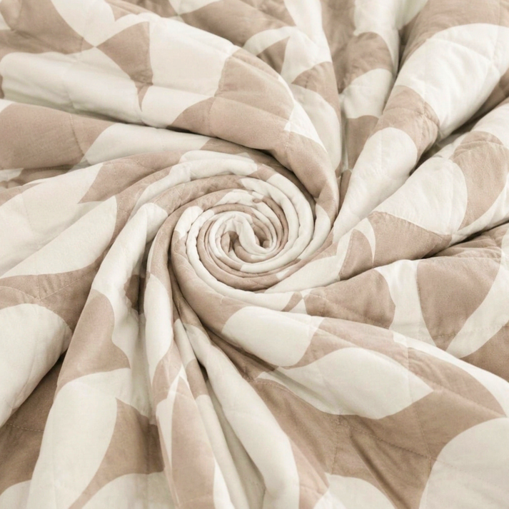 Amsons Scandi Beige Bedspread
