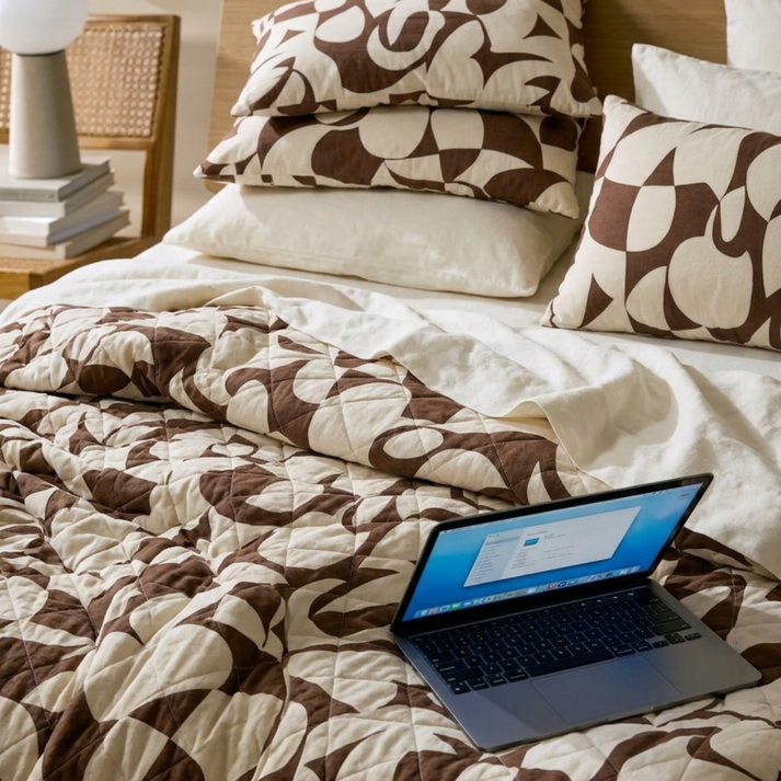 Amsons Scandi Taupe Bedspread Set